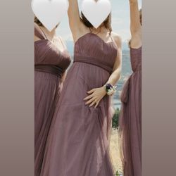 Rosalie Tulle by Revelry, Dusty Purple