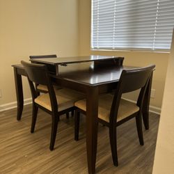 Mantello Cherry Extendable Dining Table (Full Set Dining Table)
