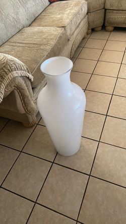 Large White Floor Vase