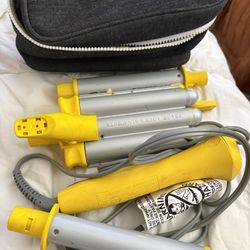 💛 Drybar Curling Iron Set with Interchangeable Barrels + Case