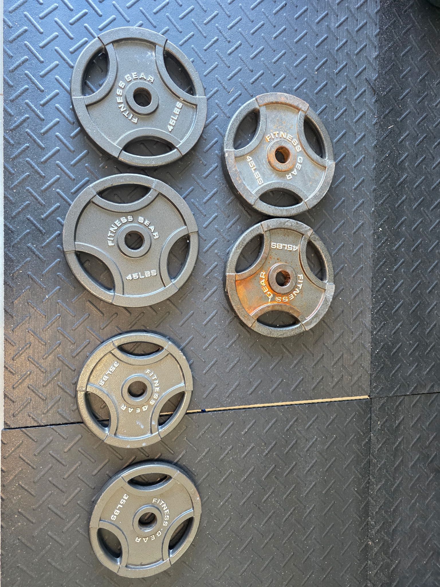 Fitness Gear Olympic steel Barbell weight plates 