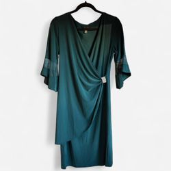 R&M Richard’s emerald green wrap dress