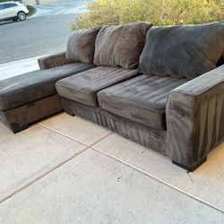 2-piece gunmetal gray sectional