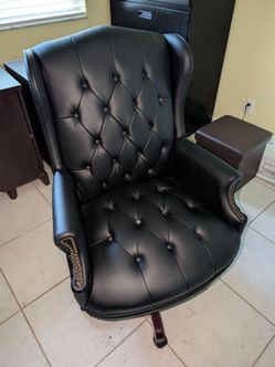 Large leather office chair