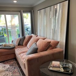 Salmon L Shaped Couch