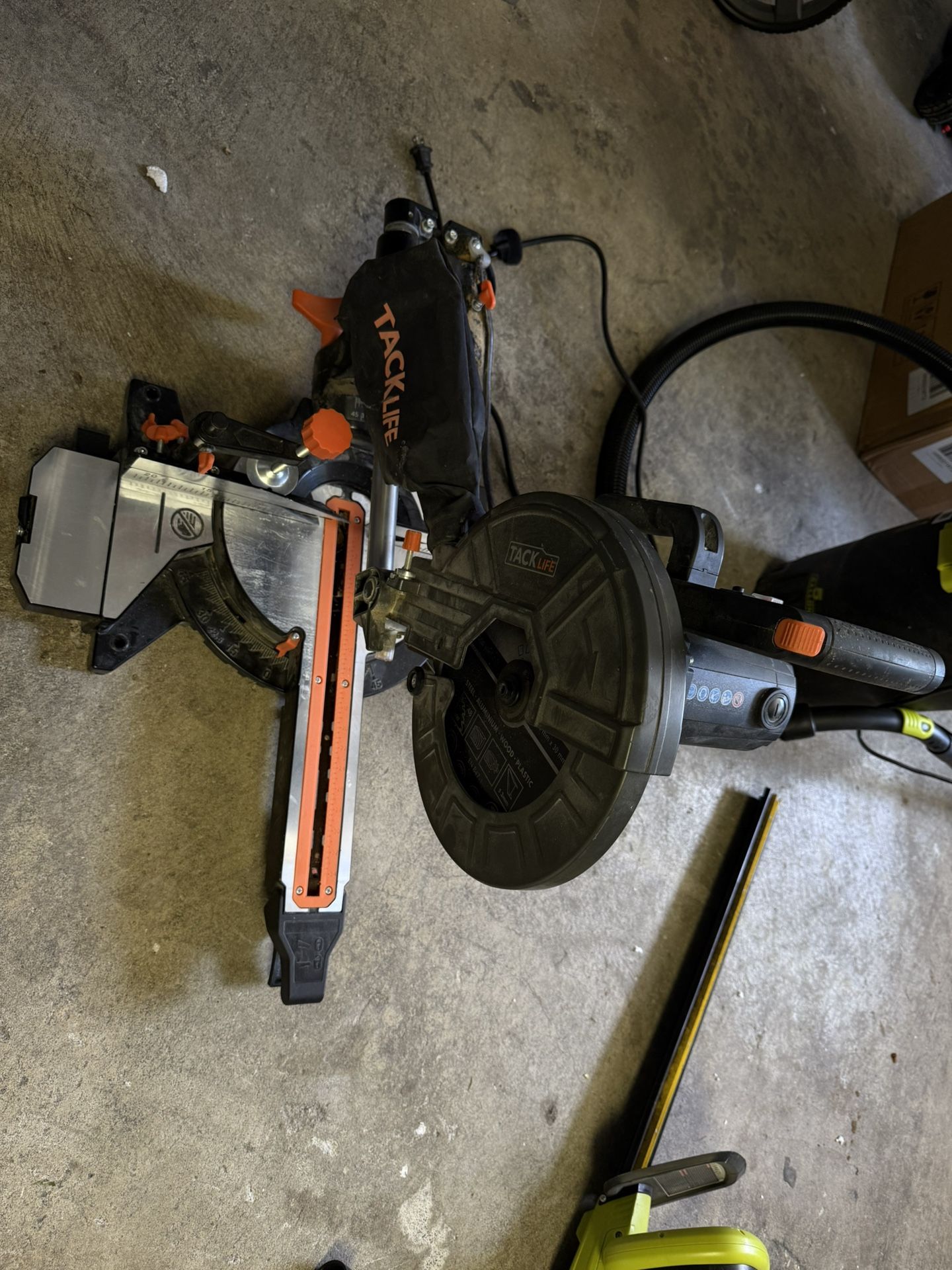 Tacklife 15 Amp 10 in. Dual-Bevel Sliding Compound Miter Saw with Laser