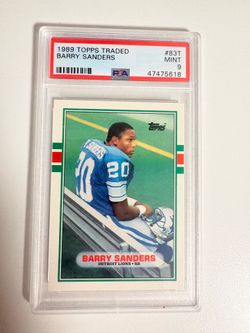 Barry Sanders Rookie Card 1989 PSA 9 Graded