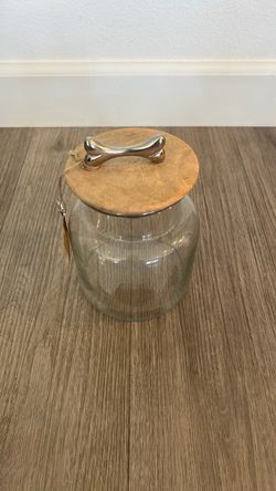 🍪🐶 6.5” Glass Cookie Jar / Dog Treat & Snack Jar
