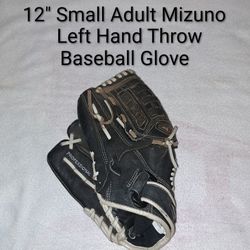 12" Small Adult Mizuno Left Hand Throw Baseball Glove (Price Is $20)