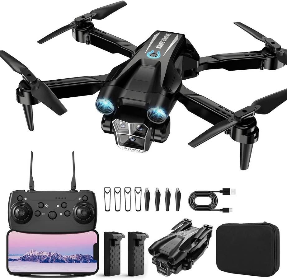 new Drone with Camera 1080P HD, Mini Drone for Beginners Kids Adults, RC Quadcopter with 2 Batteries, Carrying Case, Stable Hover, Trajectory Flight,
