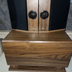 VINTAGE DBX Soundfield 3X2 RS LS Plus Bookshelf Speakers Plus Sub Woofer Sw2×6