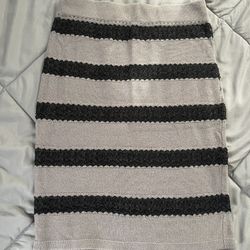 Gray & Black Striped Knit Skirt – Heart-n-Crush