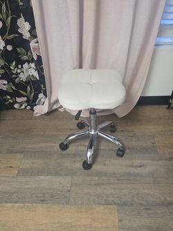White Swivel Stool