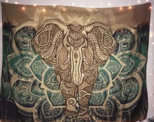 Boho Elephant Mandala Mat-Wall decor-Tapestry
