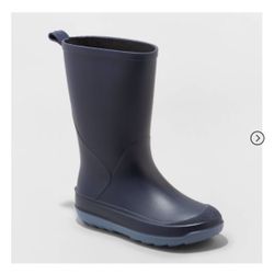 Kids Waterproof Slip-On Rain Boots Size 5