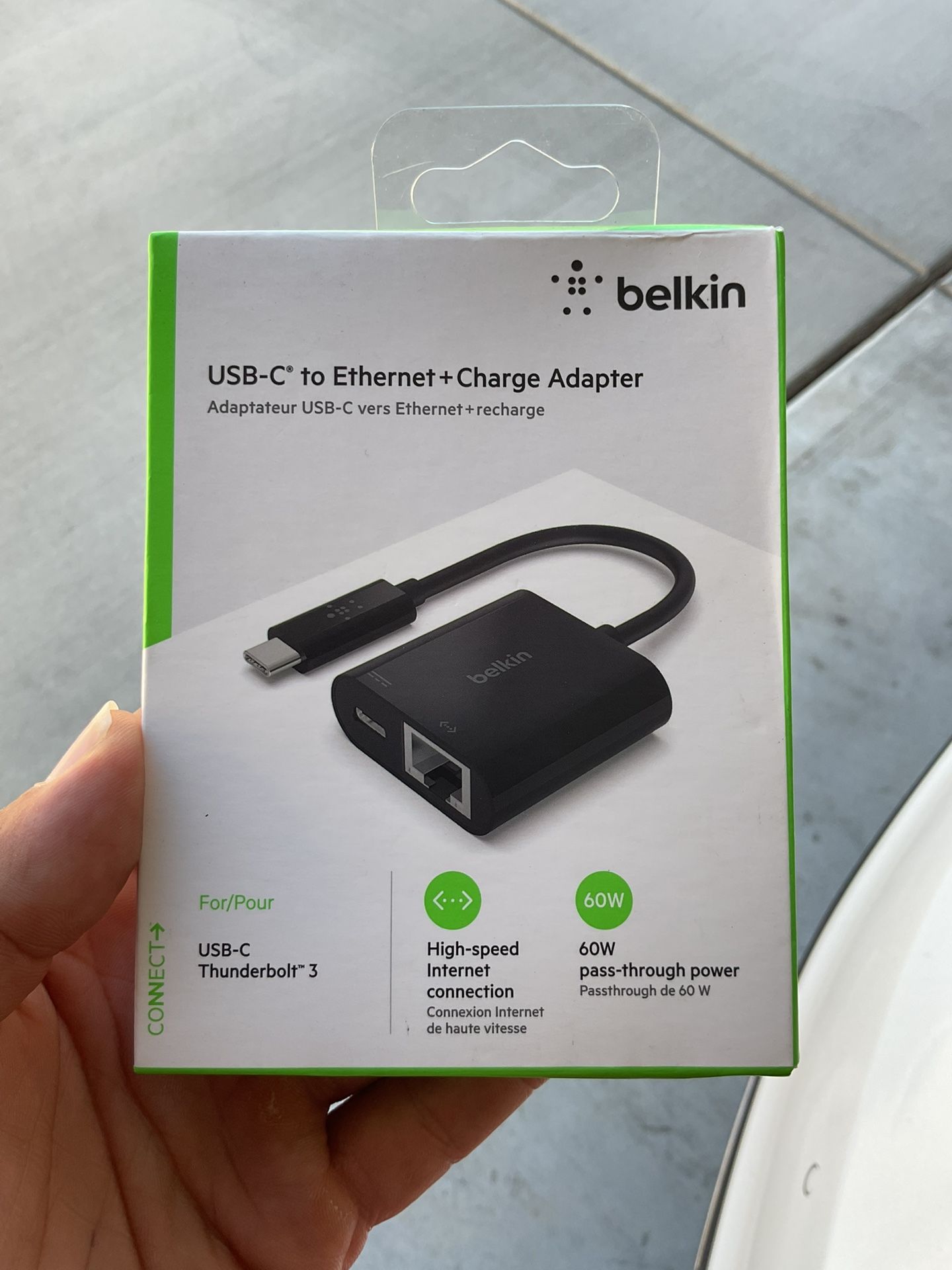 Belkin USB C To Ethernet Plus Charge Adapter