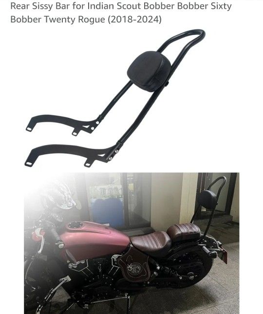 24” Passenger Backrest for Indian Bobber,