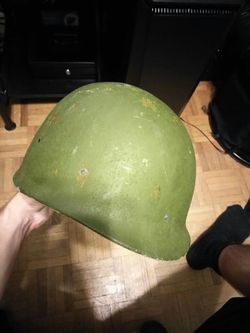Old military helmet liner