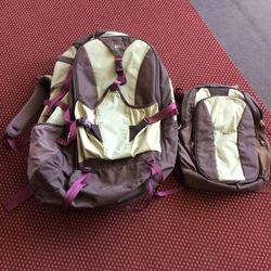 Ladies REI Padded Backpack With Small Backpack Great condition $99-