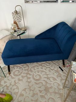 Navy Blue Chaise