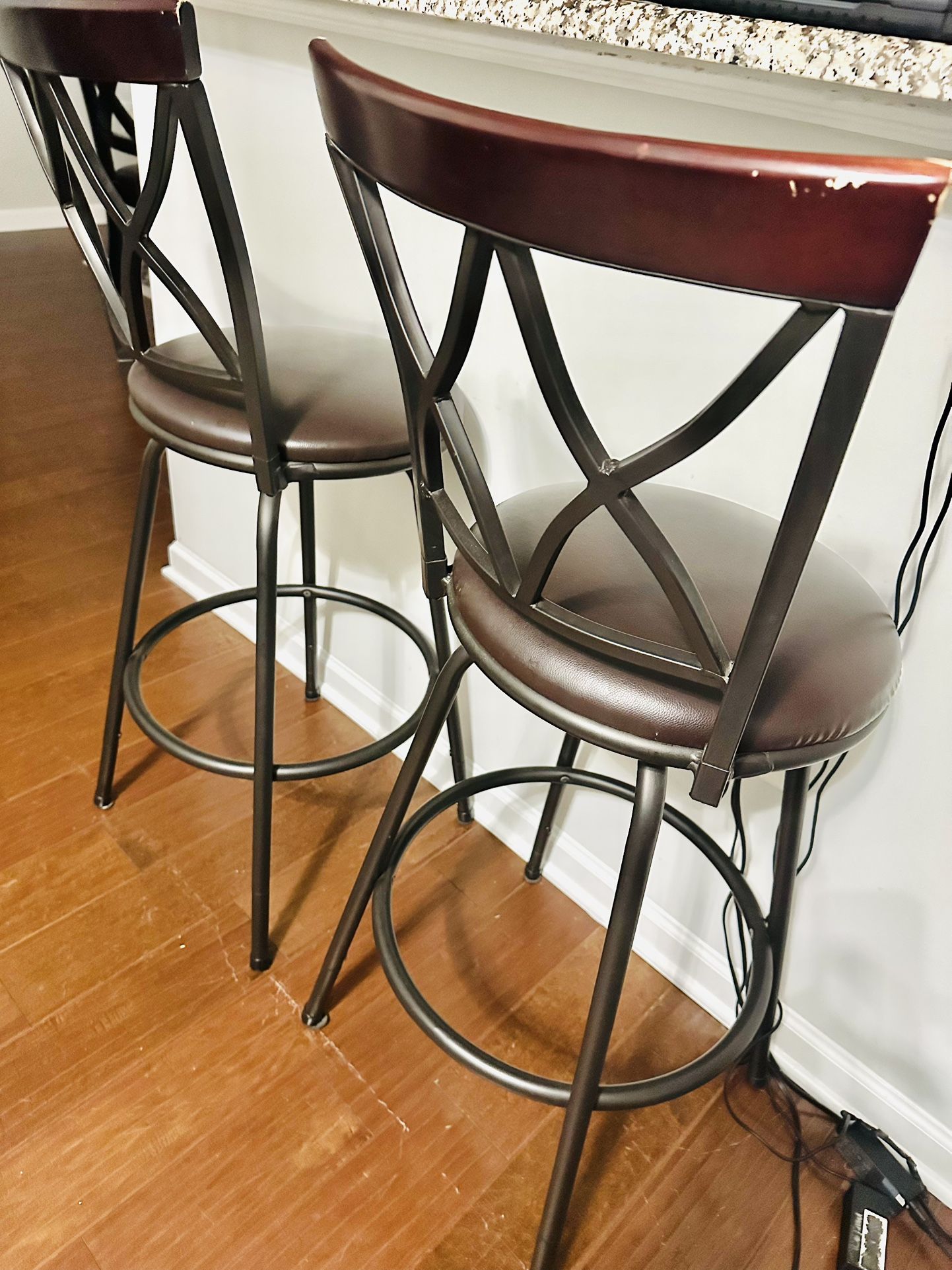 2-pc. Kitchen Counter Swivel Bar Stool Set