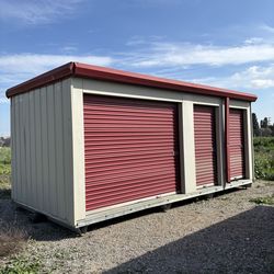 Shed - Custom Metal Shed with roll up doors