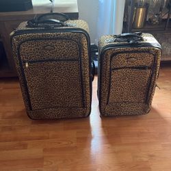 Ricardo Beverly Hills leopard Luggage Set 