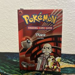 Pokemon TCG Blaine Theme Deck – Gym Challenge (2000) – Unsealed, Complete