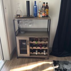 BAR CART AND PICTURE