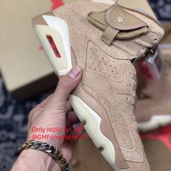 Travis Scott x Air Jordan 6 AJ6 TS  British Khaki