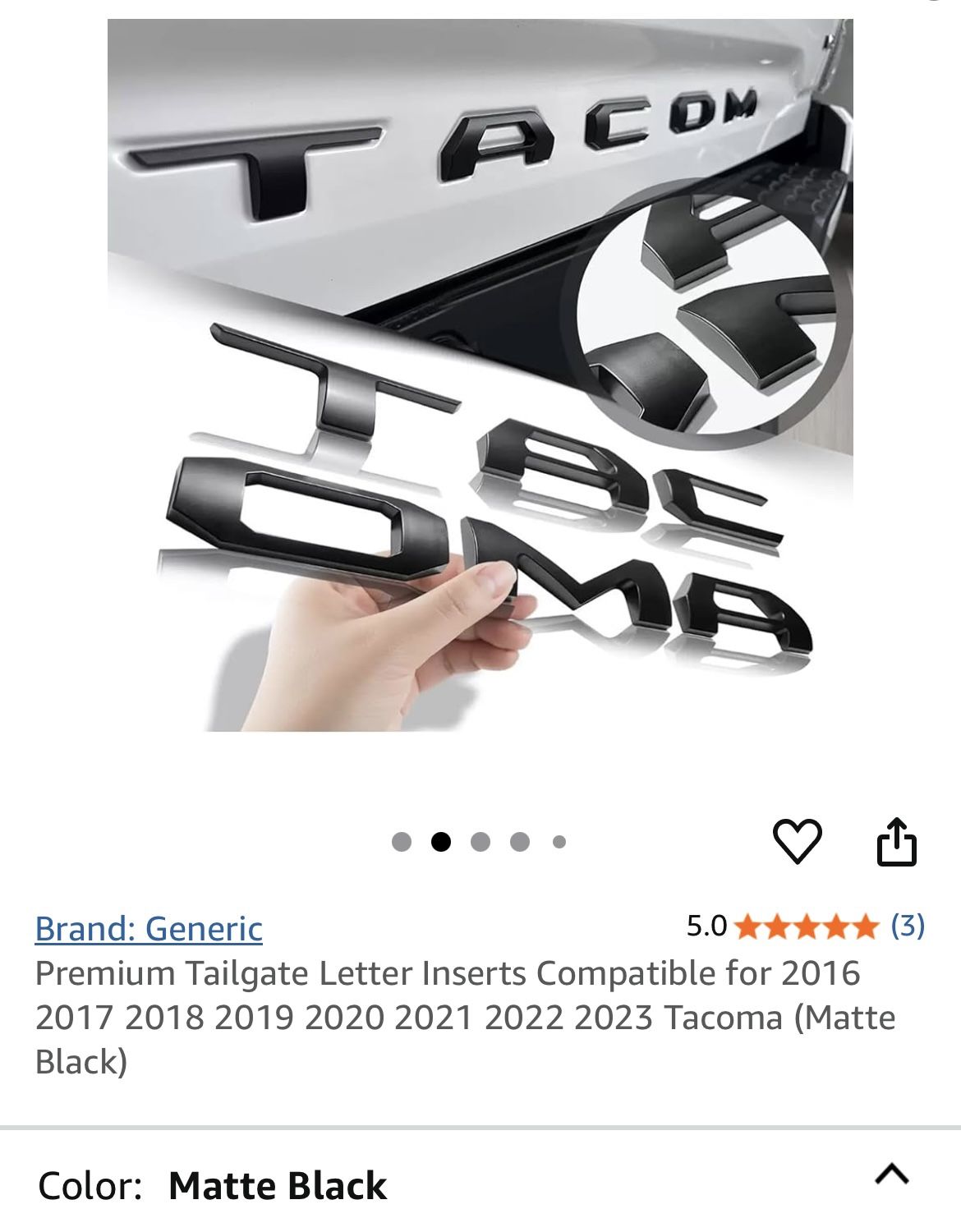 TACOMA- Lettering To Update Your Tacoma
