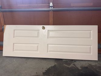 White 6-Panel Wood Grain Interior Door
