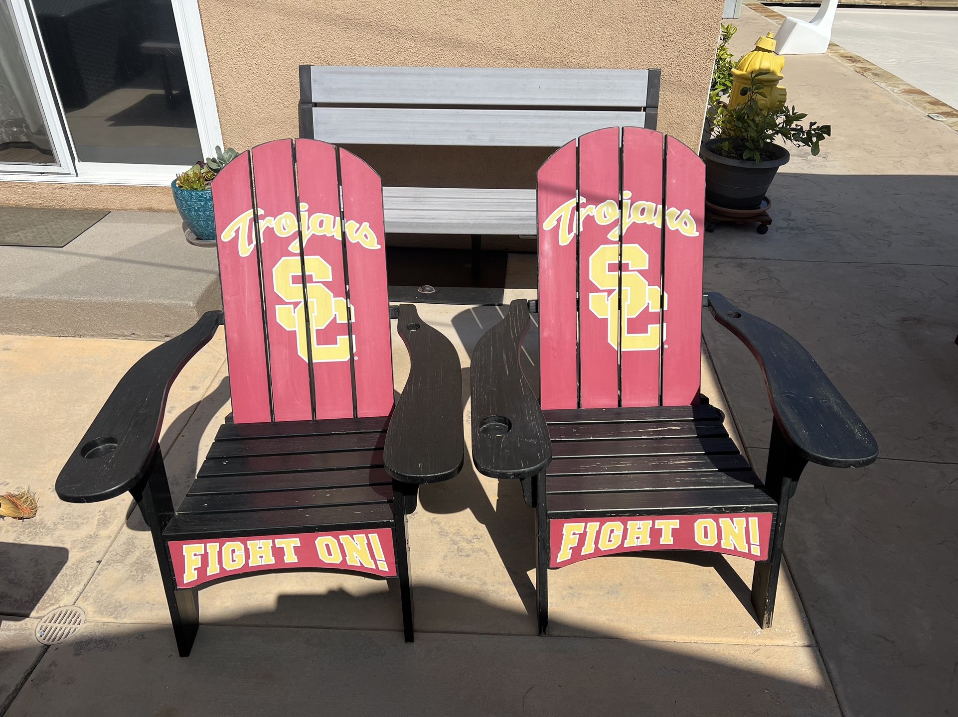 Wooden USC Adirondack Chairs