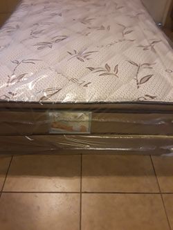Brand new full size pillowtop mattress included box spring.