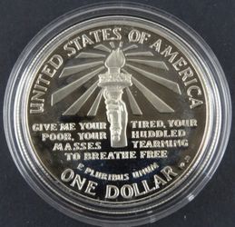 1986-S Proof Statue of Liberty Commemorative Silver Dollar $1