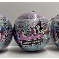 New Lot Of 3 LOL Surprise Winter Chill Present Surprise Mystery Doll & Surprises