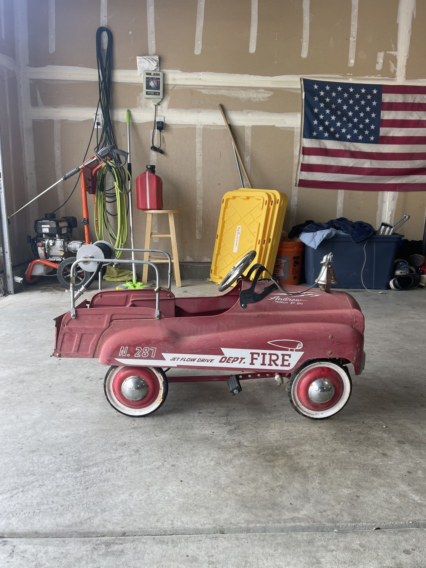 Vintage Pedal Fire Truck 