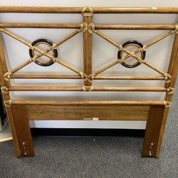 Headboard - Twin Bed  - McGUIRE San Francisco Organic Modern - Rattan Twin - Metal Frame Available 