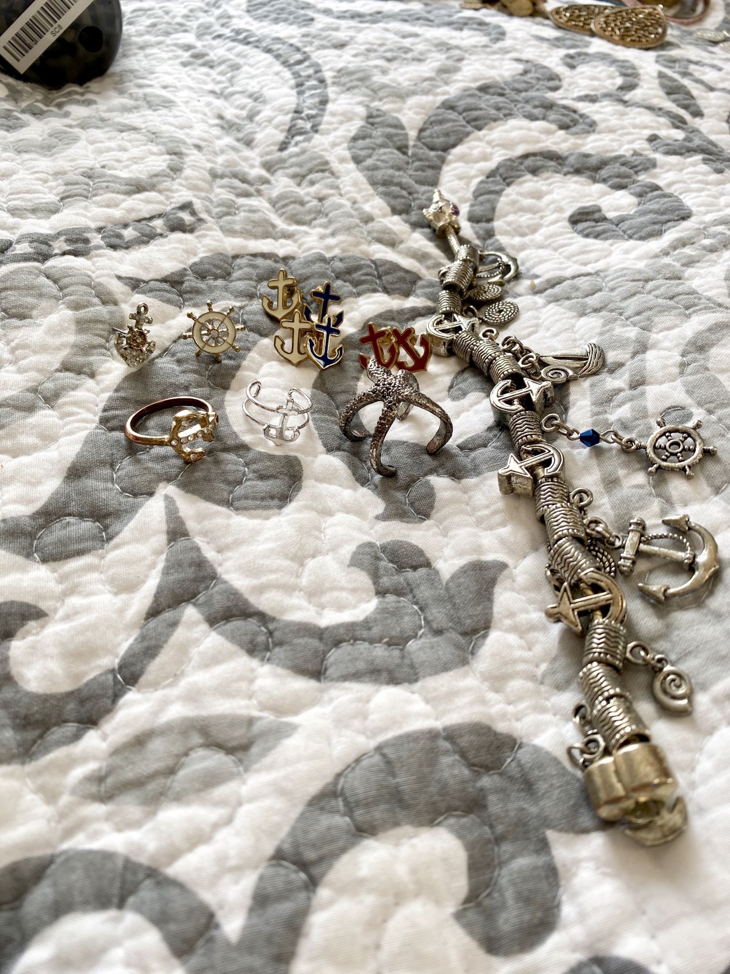 Nautical / anchor / beach jewelry bundle set