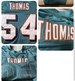 Vintage Authentic Sewn Reebok Miami Dolphins Zach Thomas