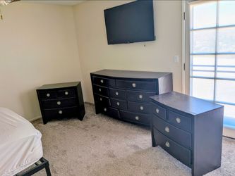 3-Piece Real Wood Bedroom Furniture Set - $10