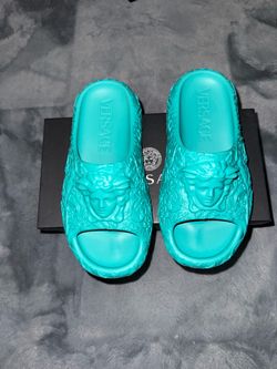 Versace Medusa Slides Teal