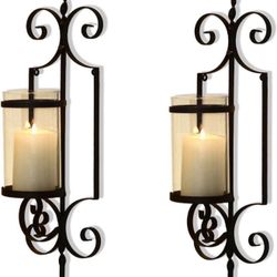 Wall sconce hanging candler holders