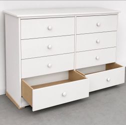 White 8 drawer dresser