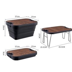 Portable Folding Camping Table with Storage Box – 2 in 1 – Brand New