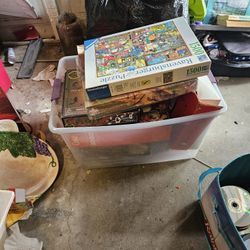 Lot Of Board Games And Puzzles 