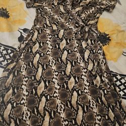Snake Short Sleeve Dress 