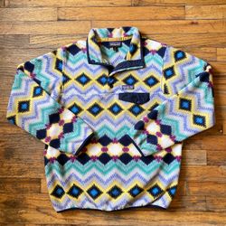 Patagonia Synchilla Snap-T Fleece Pullover Timber Twist Aztec Sweater Women’s M