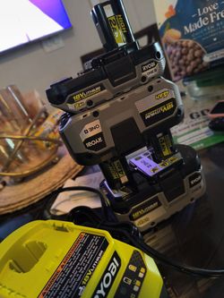 Ryobi HP batteries and charger