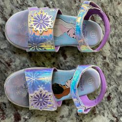 Girls Size 6 Disney Frozen Dresses And Frozen Sandals Size 11